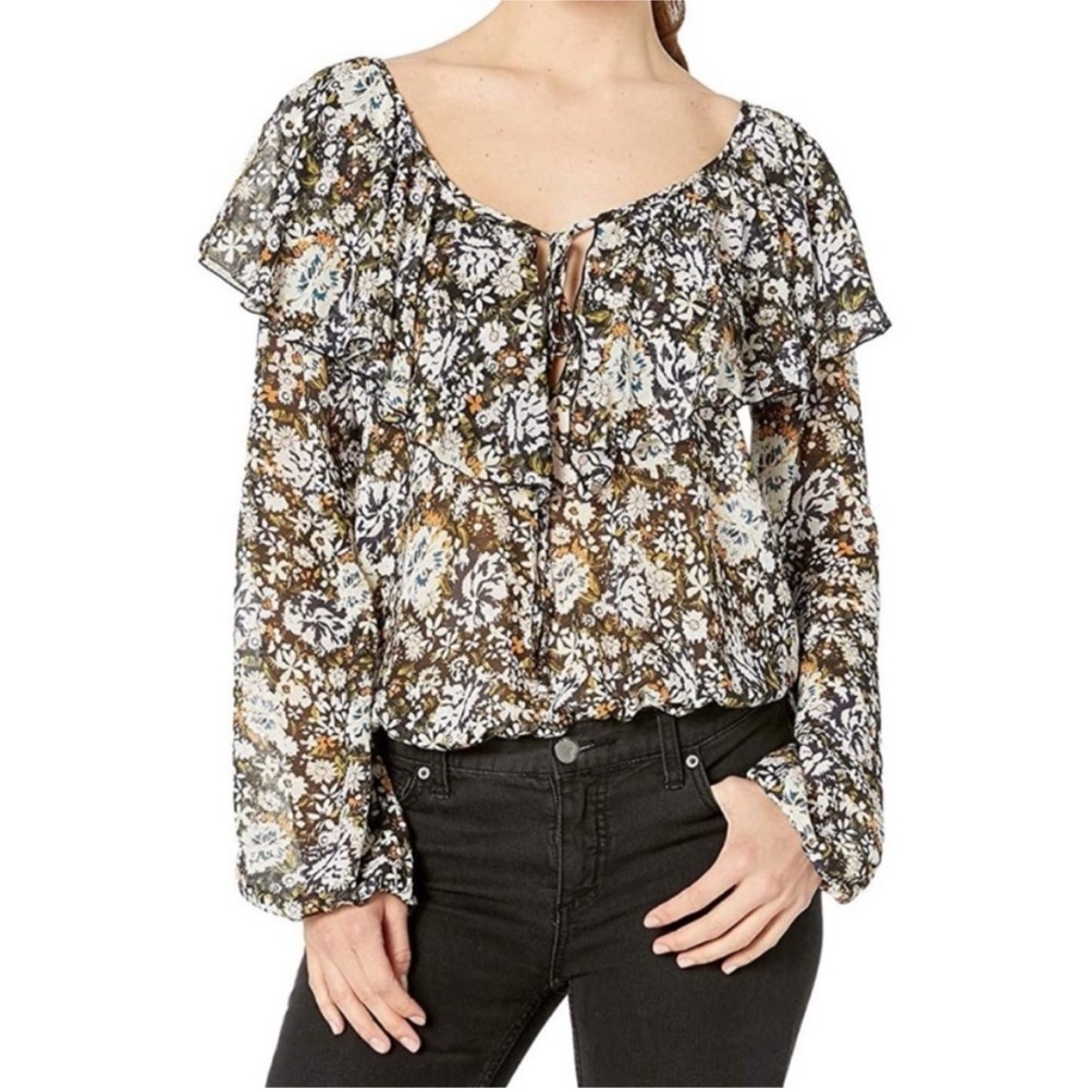 NWT Free People Intimately Floral Lace Long Sleeve Boho Bodysuit XS